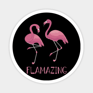 Feathered Fantasy Flamingo Artistry, Ideal Tee for Bird Lovers Magnet